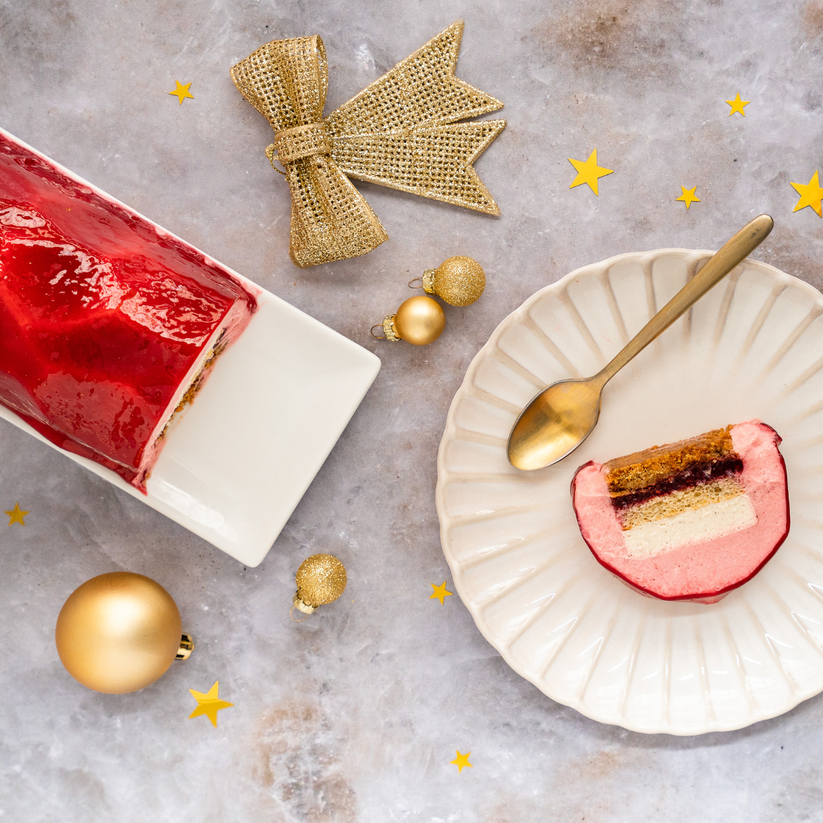 Bûche fruits rouges vanille