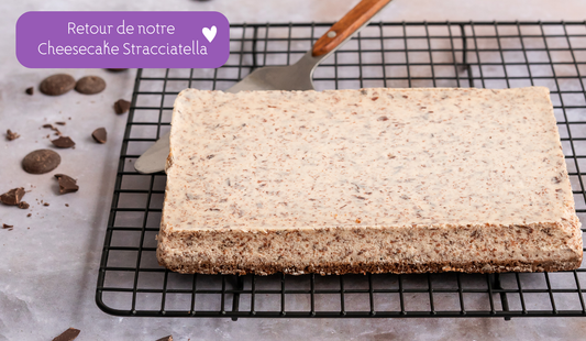 Retour de notre cheesecake stracciatella