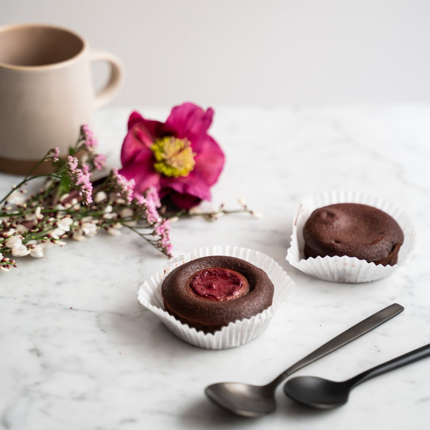 Duo de cœurs fondants au chocolat