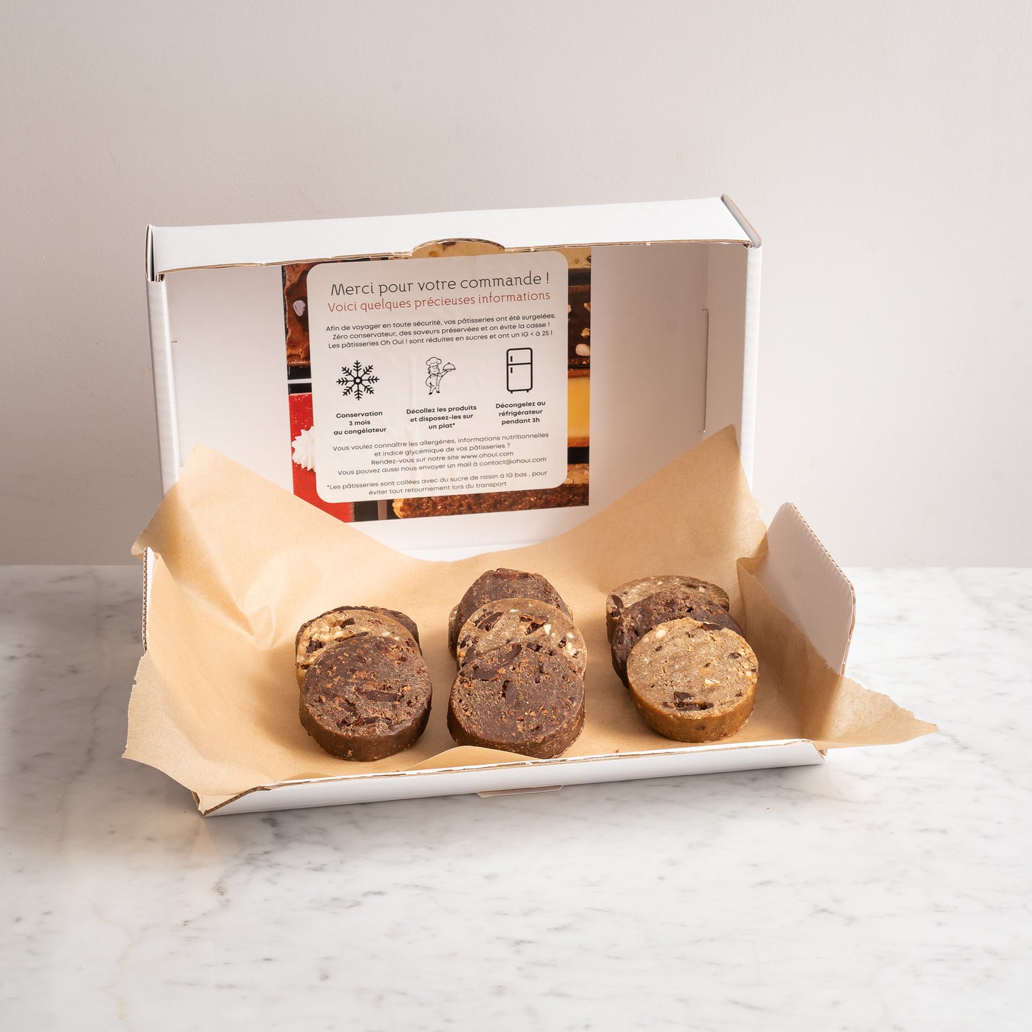 Coffret 10 cookies choco noisette